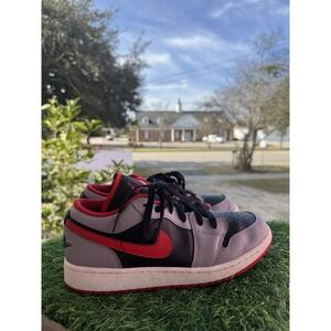 Nike Kids Boys Jordan 1 Low Cement Fire Red GS (553560-060)  Sneakers Size 6Y